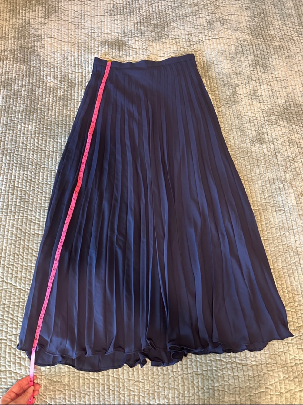 Banana Republic Navy Pleated A-Line Maxi Skirt